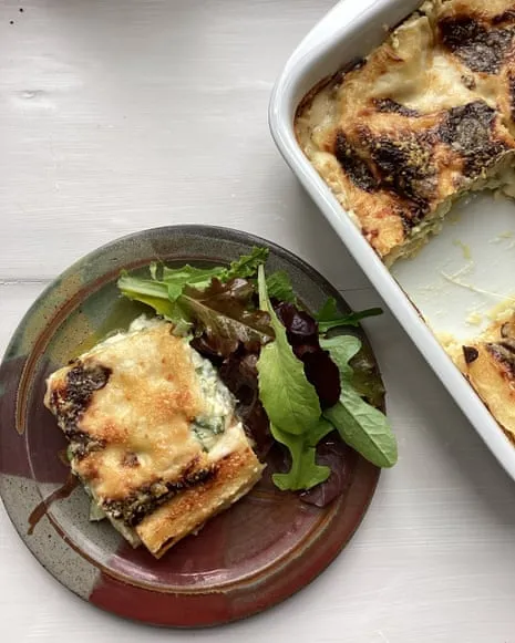 A Classic Creation for Layered Pasta with Zucchini and A Trio of Cheeses